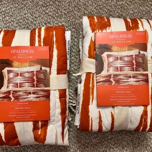 Opalhouse Jungalow Orange and Cream Pillow Shams - set of 2